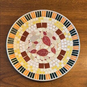 Vintage mosaic tile tray